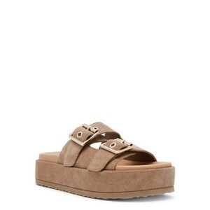 Steve Madden Katie Platform Slide Sandal Brown